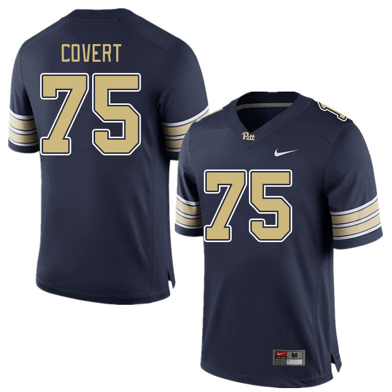 Pitt Panthers #75 Jimbo Covert College Football Jerseys Stitched Sale-Navy